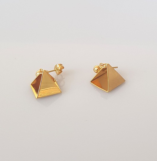 kolczyki pozłacane Kolczyki pozłacane Golden Pyramids