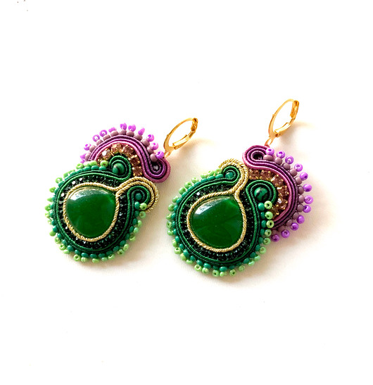 kolczyki soutache Sutaszowe kolczyki RONDA _ KOLEKCJA 2025