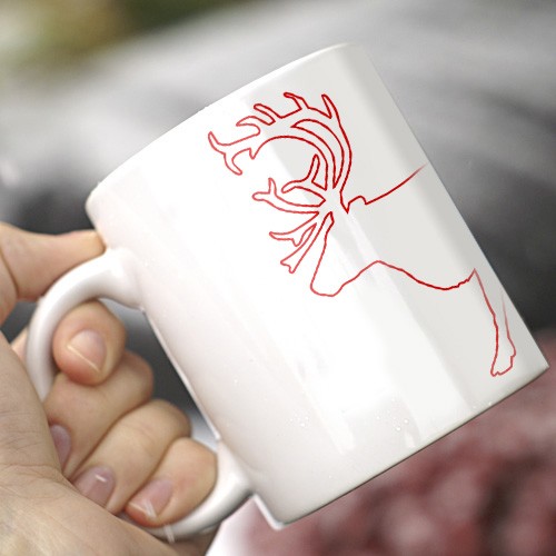 Renifer obrys Kubek ONE MUG A DAY