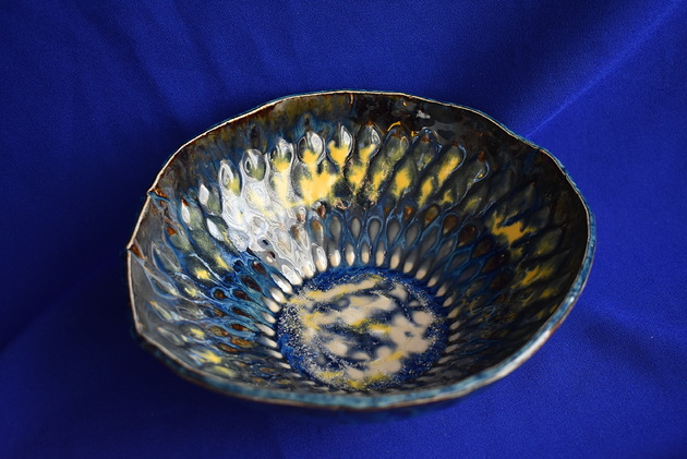 miski i misy Miska ceramiczna ręcznie formowana morska