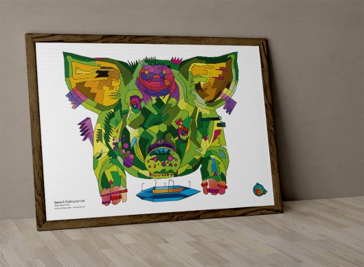 Cosmo 9. PingPong Karmiciel PLAKAT A2.   typohole