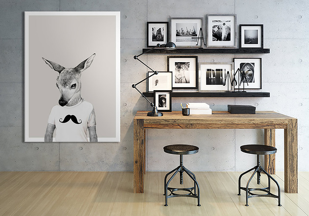 obrazy Obraz na płótnie Sarenka z wąsem 60x80