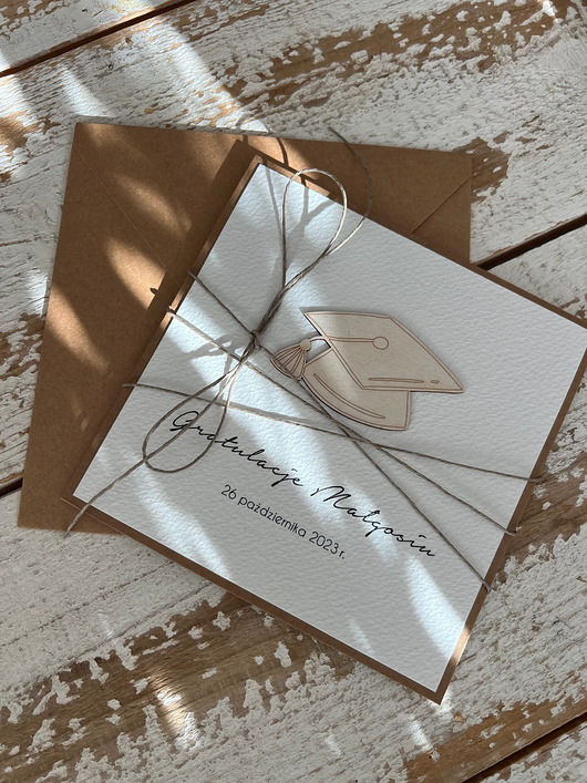 kartki scrapbooking Personalizowana ręcznie robiona kartka gratulacje dyplomatorium