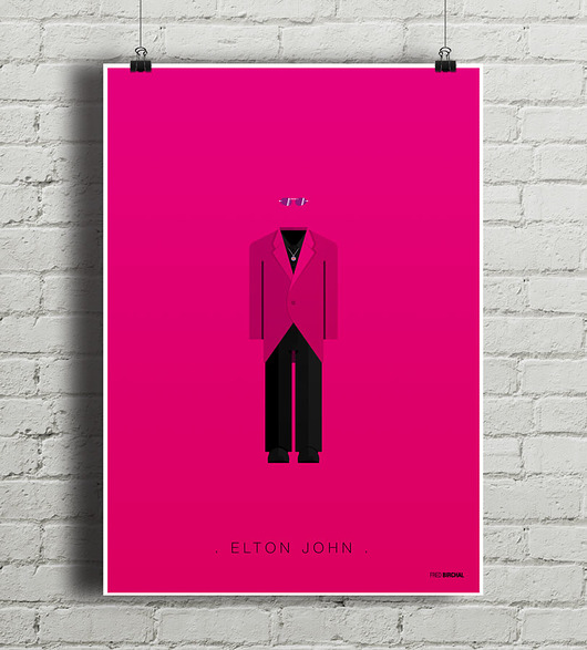 Elton John - plakat A4 minimalmill