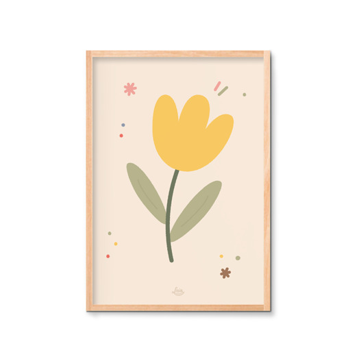 plakaty Kwiat tulipan plakat Montessori