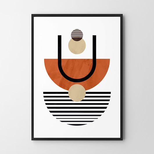 plakaty Plakat Beżowa geometria