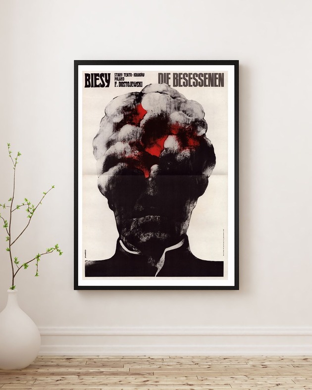 plakaty Plakat do spektaklu BIESY (Die Besessenen), aut. Waldemar Świerzy, 1972 r