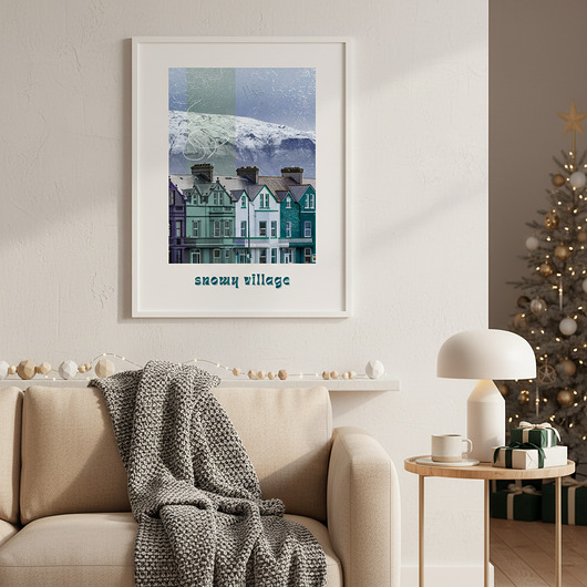 plakaty Plakat Snowy village