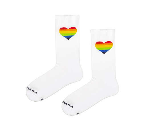 skarpetki męskie Tęczowe serce  - skarpetki Pride Month
