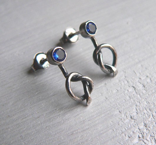 kolczyki wire wrapping -supełki-