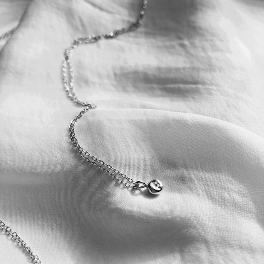 wisiory Mini Liquid Necklace (silver, round drop)