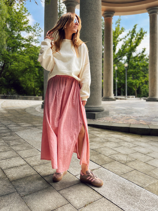 bluza bez kaptura damska Soft Spot / kremowa bluza basic