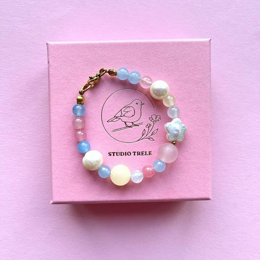 bransoletki - inne Bransoletka  Kamienie&Perła