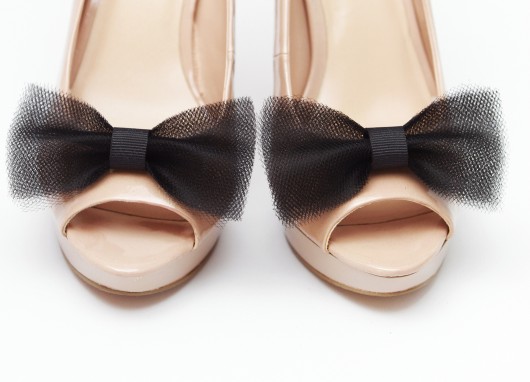 Ballerina's Bow - Black - klipsy do butów HowDoILook