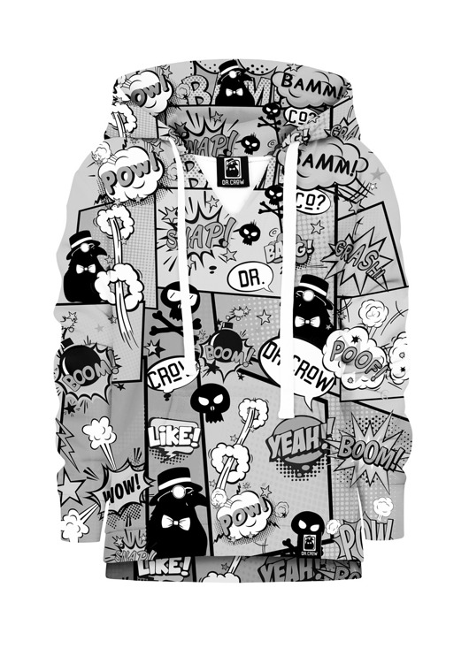 bluzy dla chłopców Bluza Chłopiec DR.CROW Komiks Black