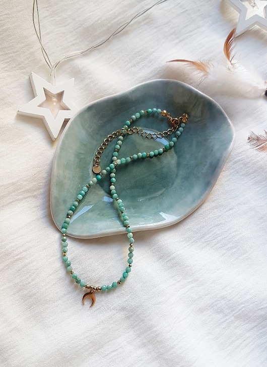 chokery Naszyjnik Amazonite