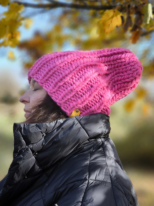 czapki damskie Wełniana czapka zimowa peruvian WOOLY róż i już