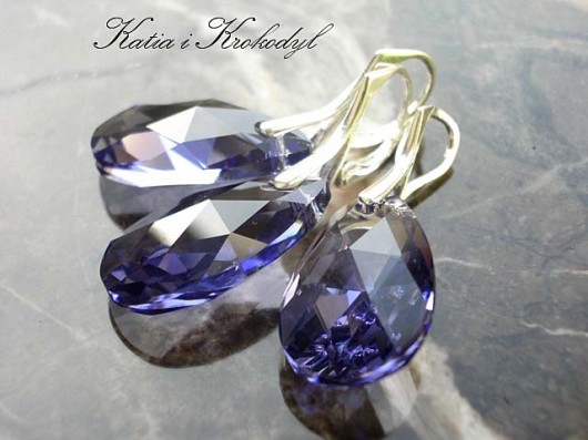 kryształ SWAROVSKI KOMPLET TANZANITE Katia i krokodyl