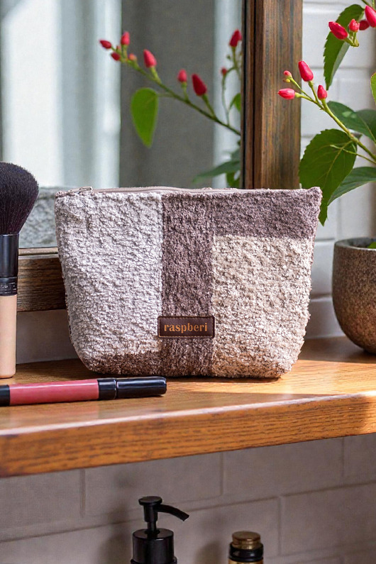 kosmetyczki Kosmetyczka MAXI kawa z mlekiem bukla