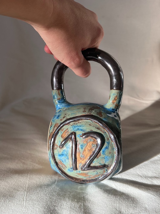 kubki Kubek kettlebell niebieski - 12 kg