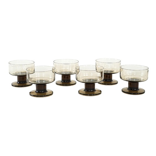 miski i misy Komplet pucharków do deserów, włoski design, lata 70, produkcja: Włochy