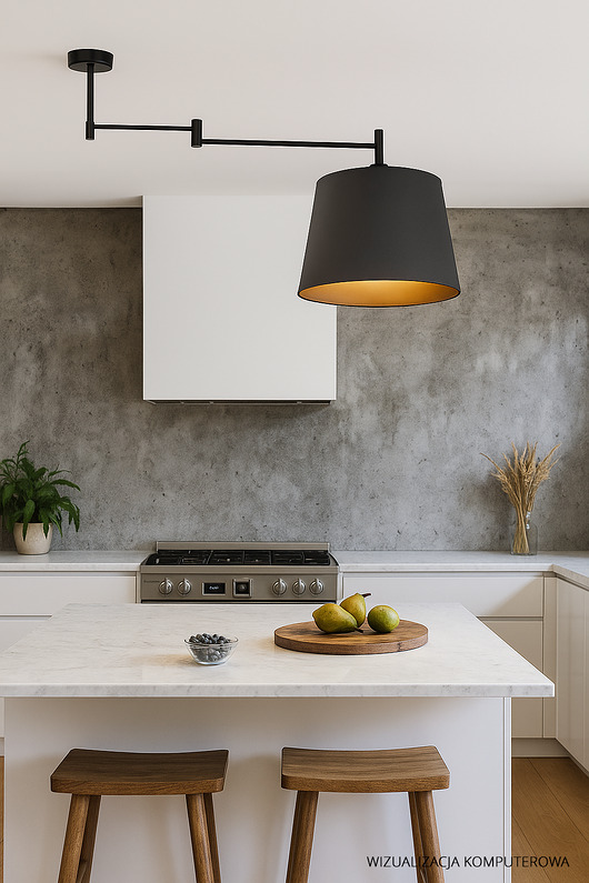 plafony Designerska lampa sufitowa z regulowanym ramieniem TAMPA VELUR