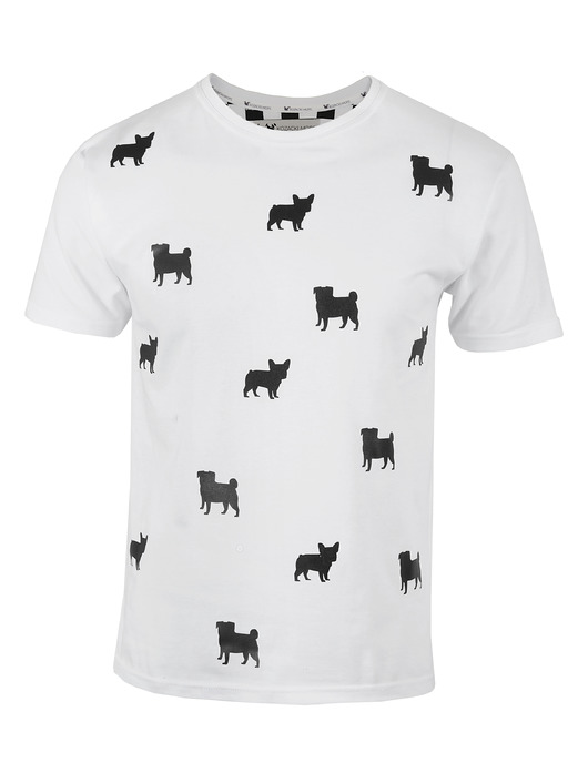 T-shirt boy Pug&frenchie White Kozacki Mops