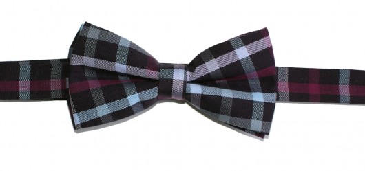 Mucha gotowa bowstyle fioletowa kratka bowstyle