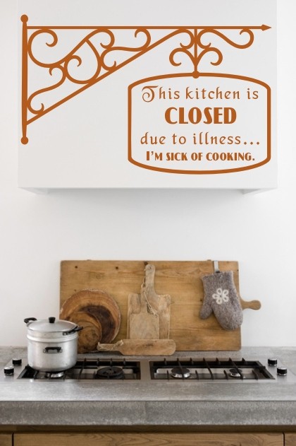 This kitchen is closed... naklejka Tulis