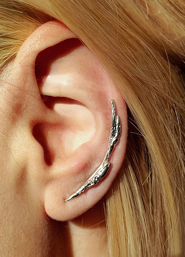 nausznice Kolczyk- nausznica GAŁĄZKA lewe ucho