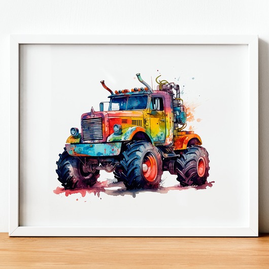 obrazy i plakaty do pokoju dziecięcego Plakat Monster Truck P189