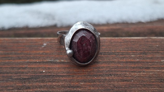 pierścionki - różne Rubin - pierścionek regulowany