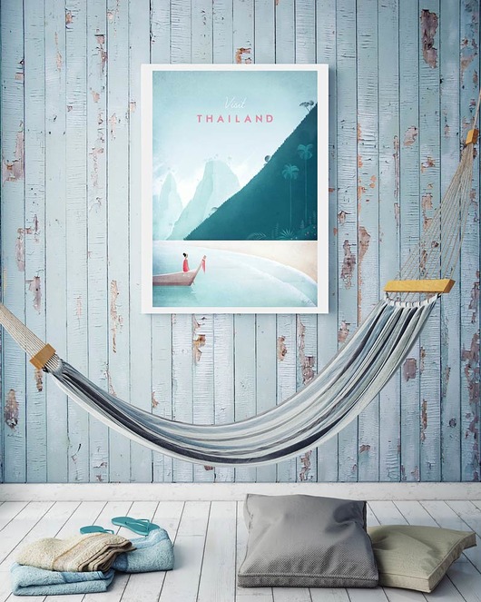 Tajlandia - vintage plakat 50x70 cm minimalmill