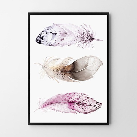 Piórka  50x70 cm - plakat B2 HOG STUDIO