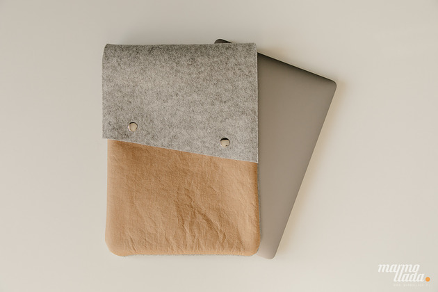 etui na laptopa Marmollada - etui filcowe MACBOOK 13" szary + B