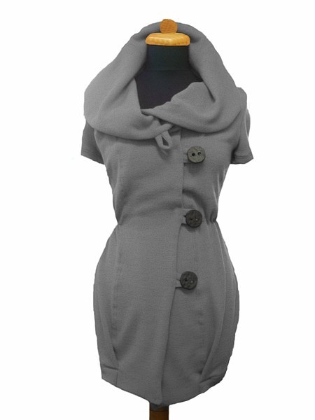Sweter -sukienka szary  (rozmiary XXS, XS,S,M,L) YULIYA BABICH