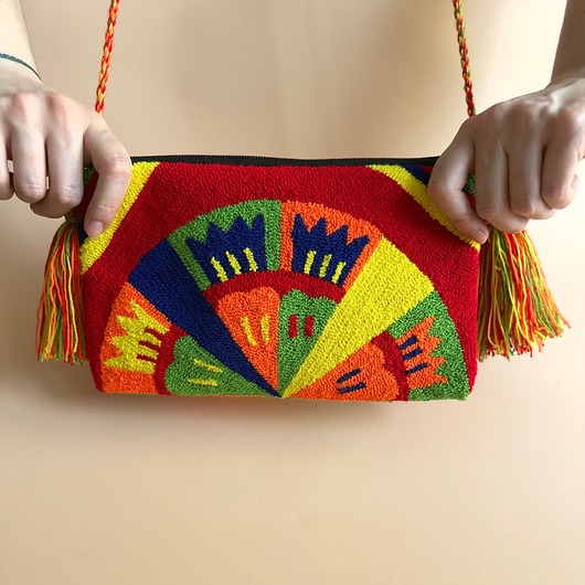 torby na ramię Kolorowa torebka boho punch needle