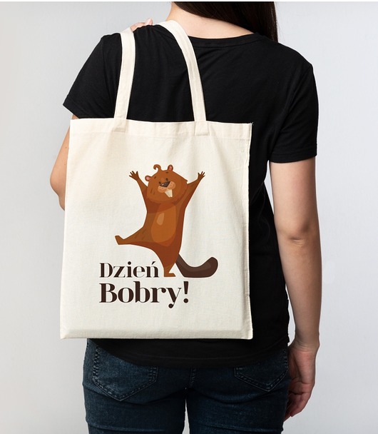 torby na zakupy Torba bawełniana "DZIEŃ BOBRY"