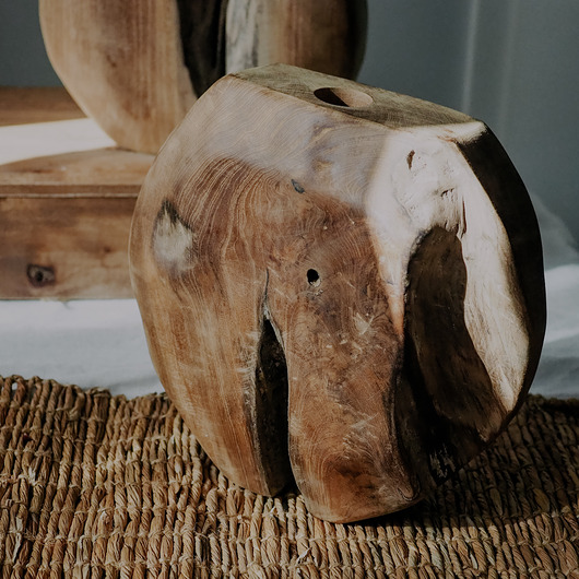 wazony Wazon z litego drewna Teak na suche trawy i kwiaty-23cm