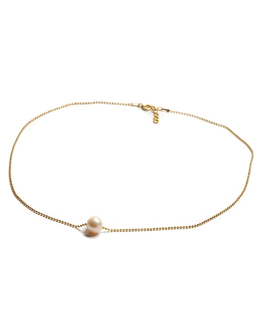 złote naszyjniki Perła na łańcuszku