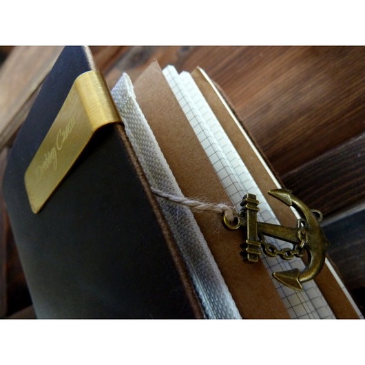 Vintage Notebook DARK CHOCO + Akcesoria DROBINY CZASU