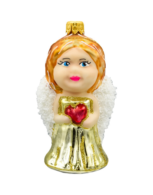 ozdoby choinkowe Bombka choinkowa: Anioł z sercem: złoty
