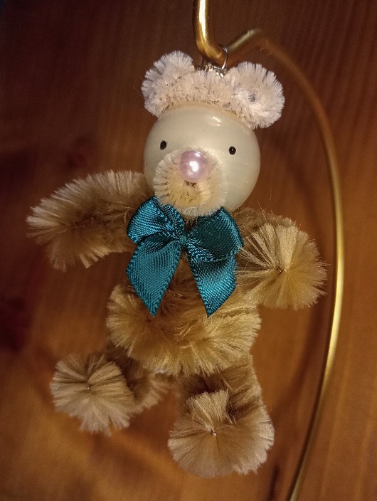 ozdoby choinkowe Zabawki choinkowe - misie blond w stylu PRL, handmade