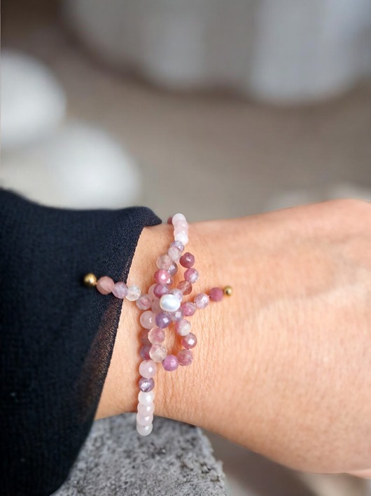 bransoletki z kamieni naturalnych Bransoletka z kamieni naturalnych kokardka NOWOŚĆ