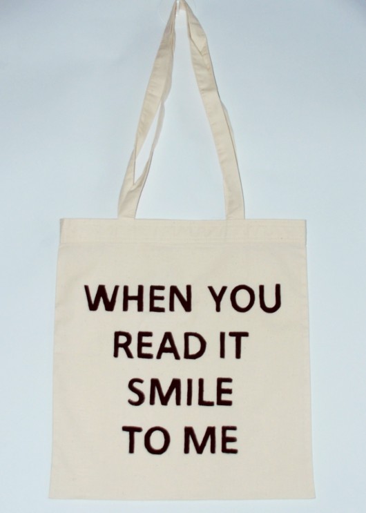 torba ekologiczna 'WHEN YOU READ IT SMILE TO ME' cestlasac