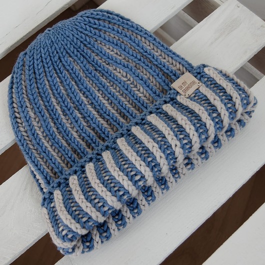 czapki damskie OMG_Cz_Merino_BlueGray