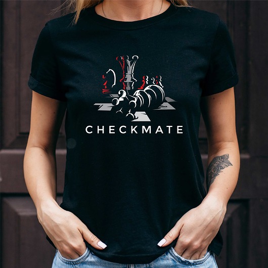 t-shirt damskie Koszulka damska organiczna Checkmate