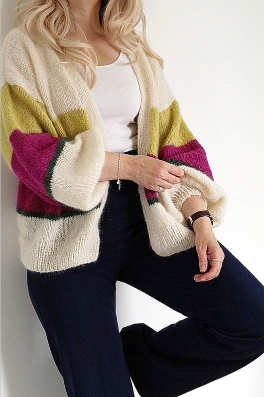 kardigany damskie Kardigan Miu z amarantem