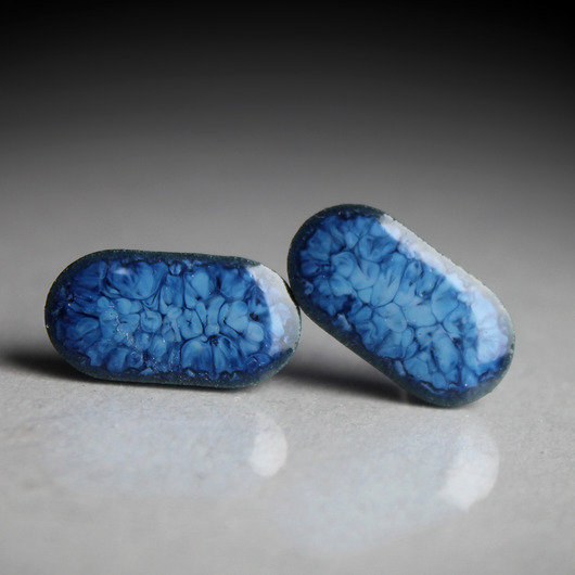 kolczyki ceramiczne PILL/stal chirurgiczna/