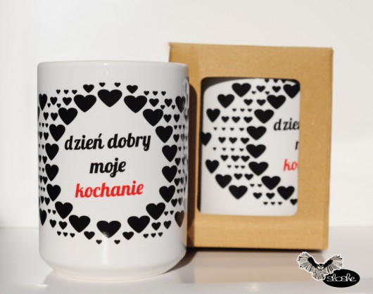 Dzień dobry moje kochanie, kubek 450ml,  Sowia Aleja